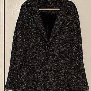 Eileen Fisher Organic Cotton Tweed Stand Collar JacketEasy Fit Mid Length 3X